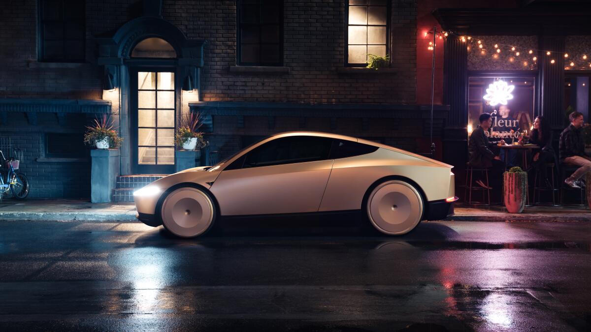 Cybercab at night